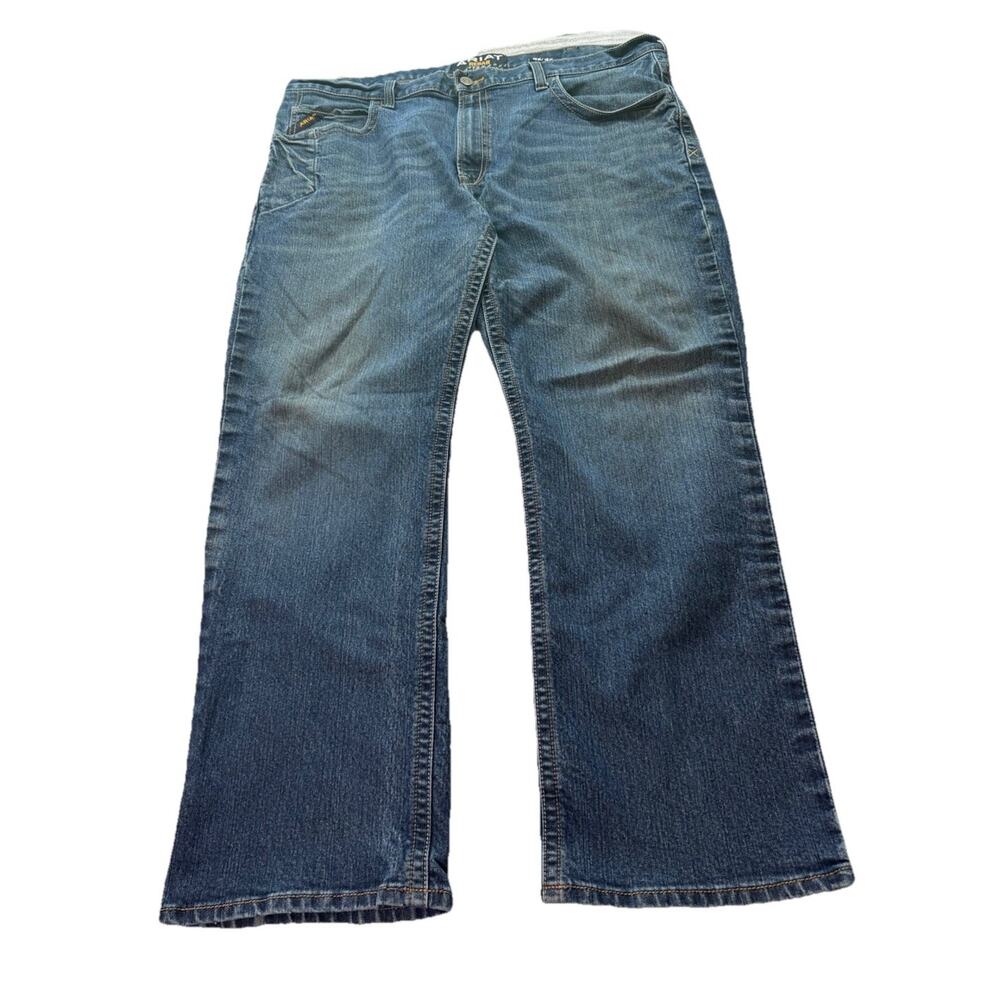 Ariat Men’s Rebar M4 Low Rise Boot Cut Blue Jeans Size 42x32